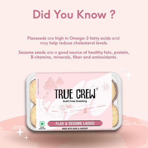 Sri Sri tattva True crew - Flax & saseme laddu